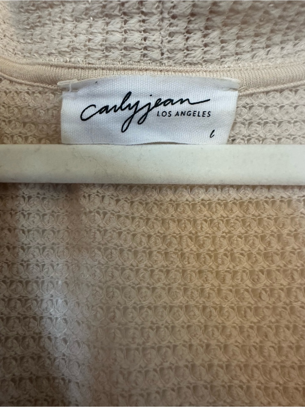Cream Waffle-Knit Button Cardigan - Picture 4 of 4